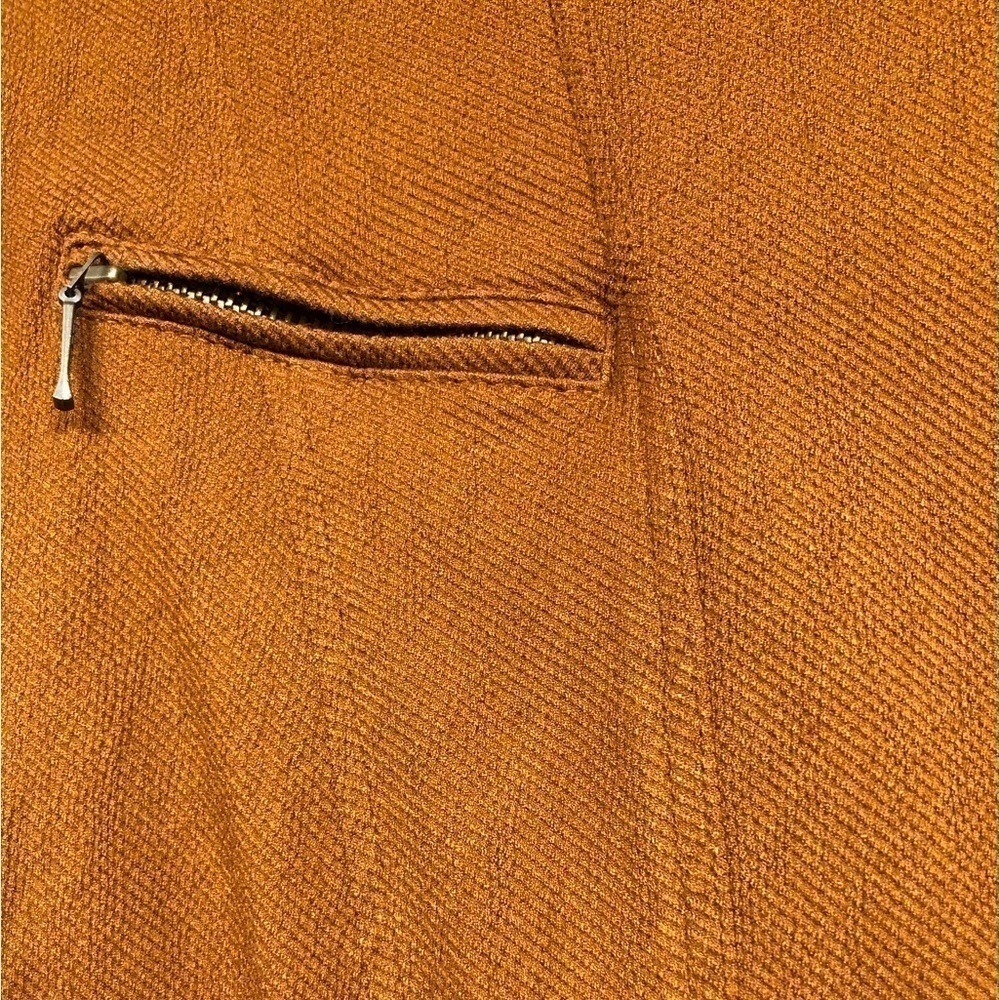 Peruvian Connection Brown Stretch Asymetrical Zip… - image 3